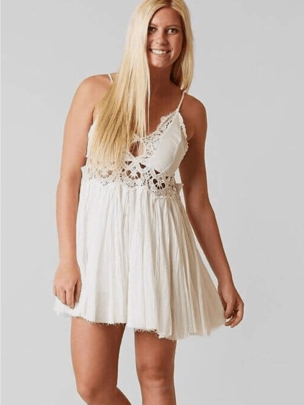 Free people white boho dress women’s small